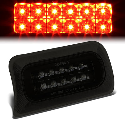D-Motoring - Third Brake Light - LED - Black Housing - Smoked Lens - Plug-n-Play - Chevy S10 Standard Cab / GMC Sonoma Standard Cab / Isuzu Hombre Standard Cab - 1