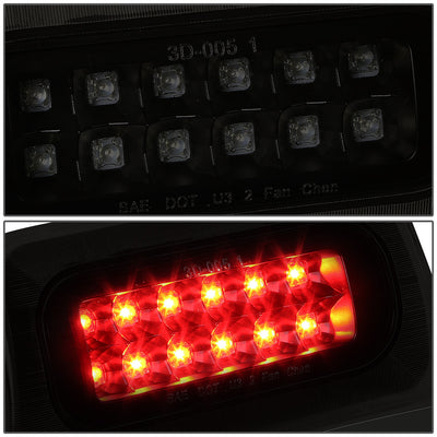 D-Motoring - Third Brake Light - LED - Black Housing - Smoked Lens - Plug-n-Play - Chevy S10 Standard Cab / GMC Sonoma Standard Cab / Isuzu Hombre Standard Cab - 3