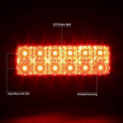 D-Motoring - Third Brake Light - LED - Smoked Lens - Plug-n-Play - Chevy S10 Standard Cab / GMC Sonoma Standard Cab / Isuzu Hombre Standard Cab - 2