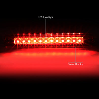 D-Motoring - Third Brake Light - LED - Black Housing - Smoked Lens - Plug-n-Play - Honda Passport / Isuzu Rodeo - 2