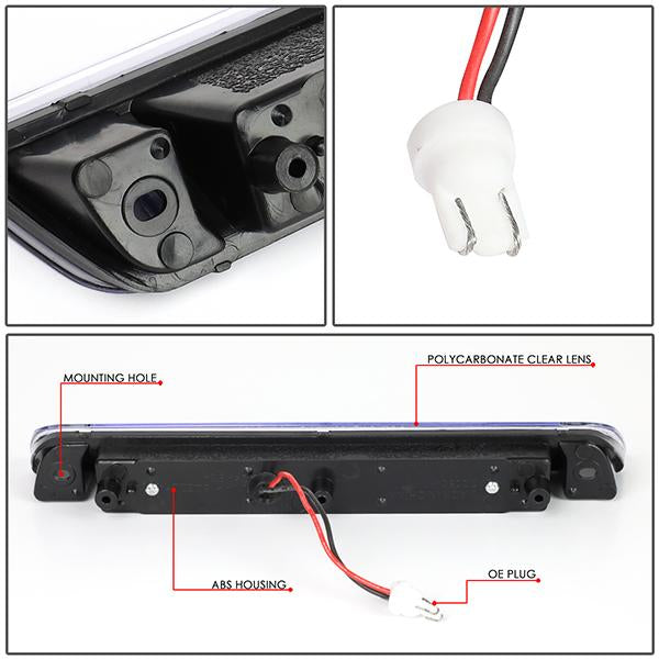 06-14 Honda Ridgeline Third Brake Light - Full LED - Clear Lens - Plug-n-Play - 4