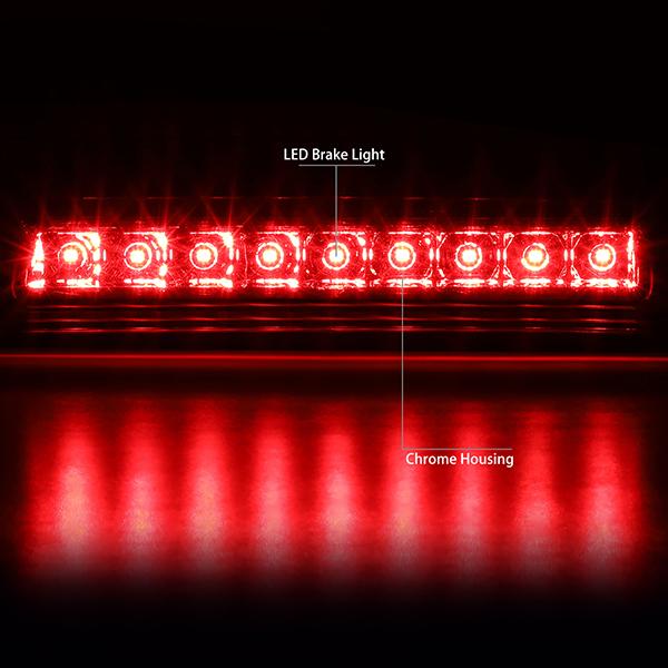 06-14 Honda Ridgeline Third Brake Light - Full LED - Clear Lens - Plug-n-Play - 2