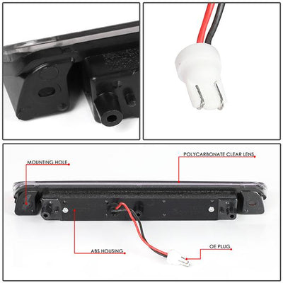 06-14 Honda Ridgeline Third Brake Light - Full LED - Clear Lens - Plug-n-Play - 4