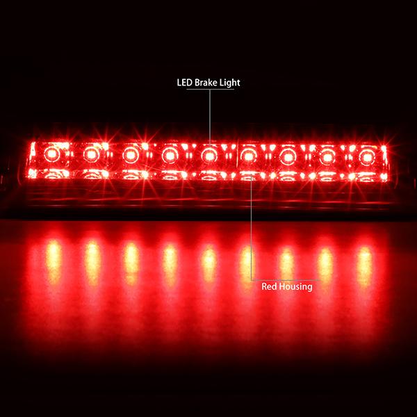 06-14 Honda Ridgeline Third Brake Light - Full LED - Red Lens - Plug-n-Play - 2