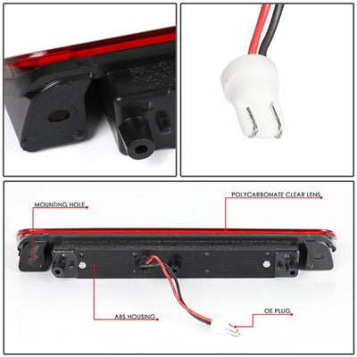 06-14 Honda Ridgeline Third Brake Light - Full LED - Red Lens - Plug-n-Play - 4