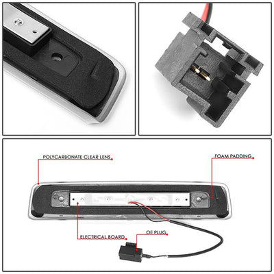 D-Motoring - 06-10 Jeep CommanderThird Brake Light - 3D LED Bar - Clear Lens - Plug-n-Play - 4