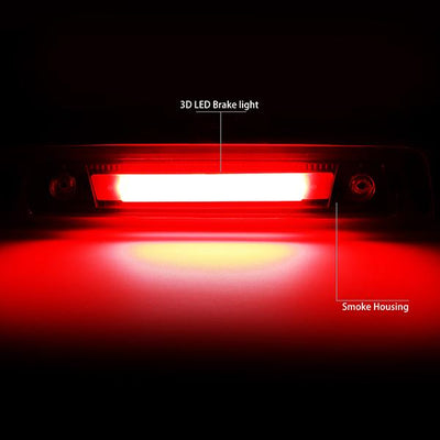 D-Motoring - 06-10 Jeep CommanderThird Brake Light - 3D LED Bar - Smoked Lens - Plug-n-Play - 2