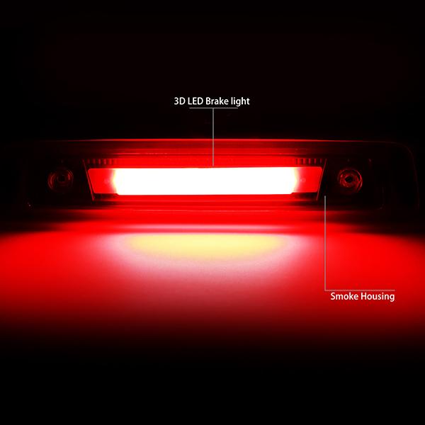 D-Motoring - 06-10 Jeep CommanderThird Brake Light - 3D LED Bar - Smoked Lens - Plug-n-Play - 2