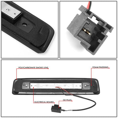 D-Motoring - 06-10 Jeep CommanderThird Brake Light - 3D LED Bar - Smoked Lens - Plug-n-Play - 4