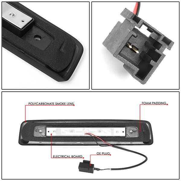 D-Motoring - 06-10 Jeep CommanderThird Brake Light - 3D LED Bar - Smoked Lens - Plug-n-Play - 4