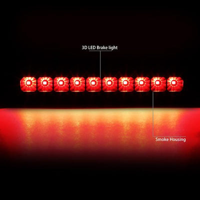 D-Motoring - 06-10 Jeep CommanderThird Brake Light - Full LED - Smoked Lens - Plug-n-Play - 2