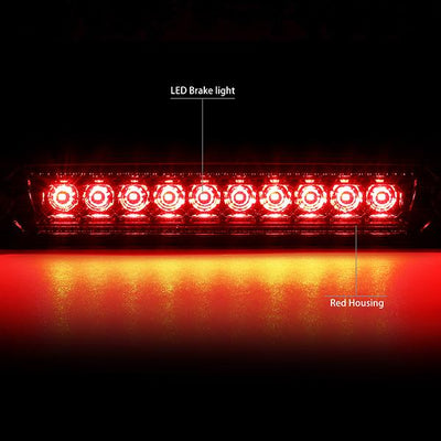 D-Motoring - 06-10 Jeep CommanderThird Brake Light - Full LED - Red Lens - Plug-n-Play - 2