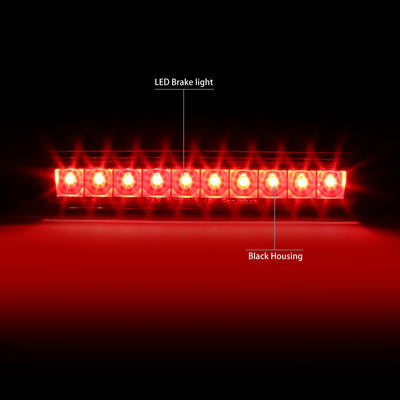 D-Motoring - Third Brake Light - LED - Black Housing - Plug-n-Play - Dodge Caliber / Durango / Jeep Compass / Grand Cherokee - 2