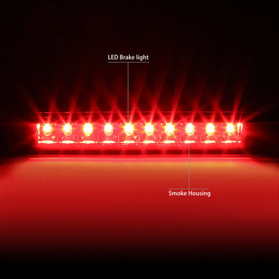 D-Motoring - Third Brake Light - LED - Smoked Lens - Plug-n-Play - Dodge Caliber / Durango / Jeep Compass / Grand Cherokee - 2