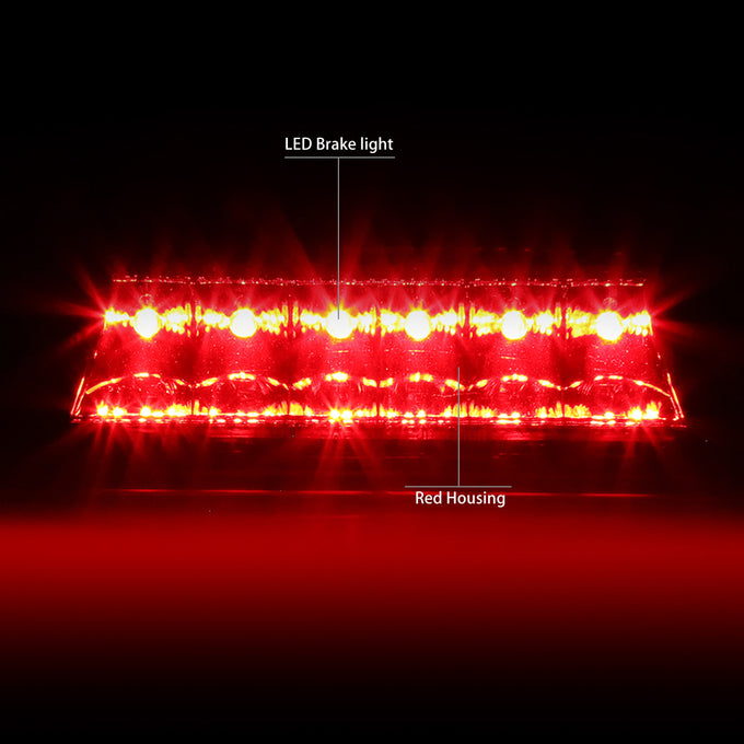 D-Motoring - Third Brake Light - LED - Red Lens - Plug-n-Play - 02-07 Jeep Liberty - 2
