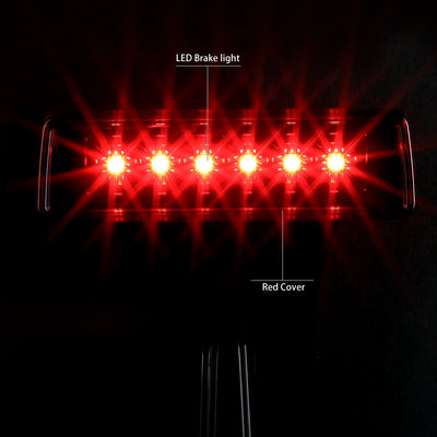 D-Motoring - Third Brake Light - LED - Red Lens - Plug-n-Play - 07-17 Jeep Wrangler - 2