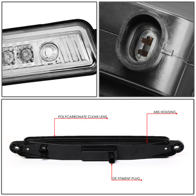 D-Motoring - 04-15 Armada/Infiniti QX56Third Brake Light - LED - Clear Lens - Plug-n-Play - 4