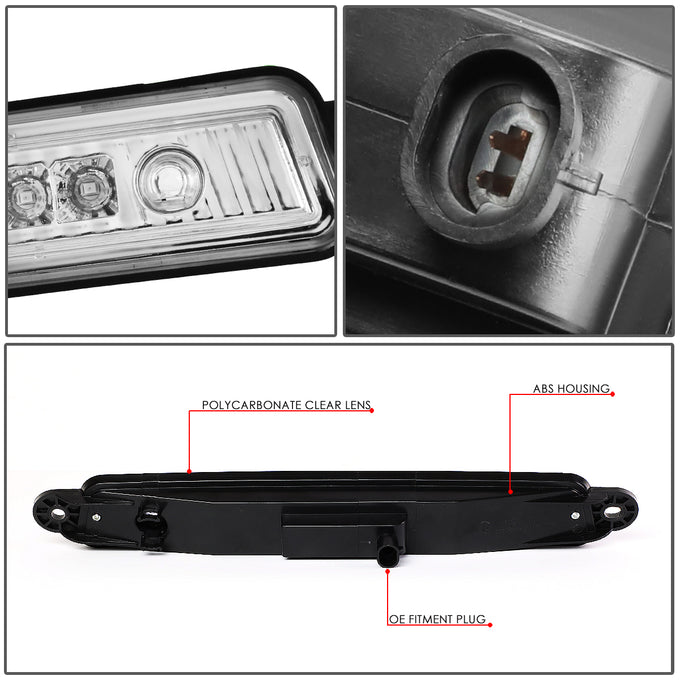 D-Motoring - 04-15 Armada/Infiniti QX56Third Brake Light - LED - Clear Lens - Plug-n-Play - 4
