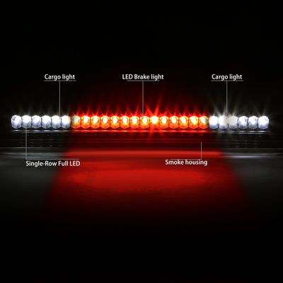 D-Motoring - Third Brake Light - LED - Black Housing - Smoked Lens - Plug-n-Play - Nissan Titan / Nissan Frontier - 2