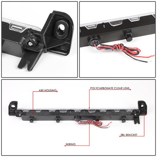 01-04 Pathfinder Qx4 Third Brake Light - 3D LED Bar - Clear Lens - 3BL-NP00-3D-LED-CH - 5