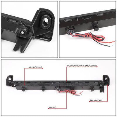 01-04 Pathfinder Qx4 Third Brake Light - 3D LED Bar - Smoked Lens - 3BL-NP00-3D-LED-SM - 5