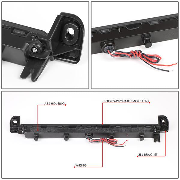 01-04 Pathfinder Qx4 Third Brake Light - 3D LED Bar - Smoked Lens - 3BL-NP00-3D-LED-SM - 5