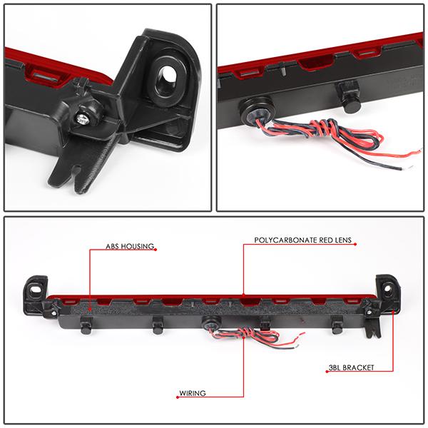 01-04 Pathfinder Qx4 Third Brake Light - Full LED - Red Lens - 3BL-NP00-LED-RD - 4