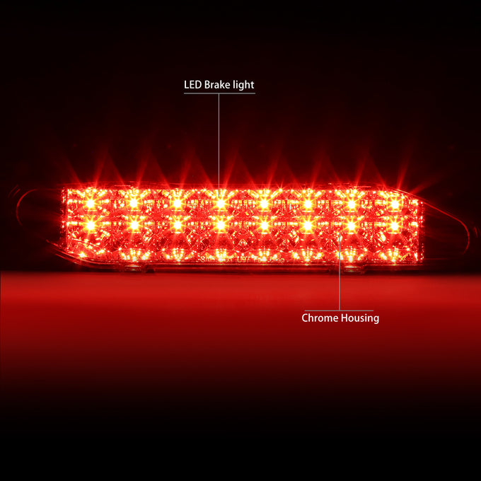 D-Motoring - Third Brake Light - LED - Chrome Housing - Plug-n-Play - 00-04 Nissan Xterra - 2