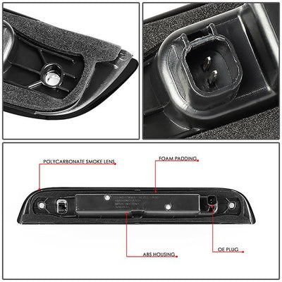 D-Motoring - 07-17 Jeep PatriotThird Brake Light - Full LED - Smoked Lens - Plug-n-Play - 4