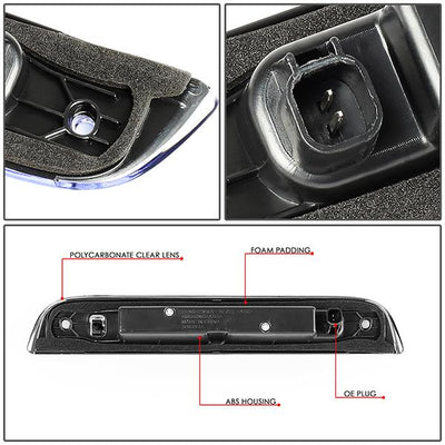 D-Motoring - 07-17 Jeep PatriotThird Brake Light - Full LED - Clear Lens - Plug-n-Play - 4