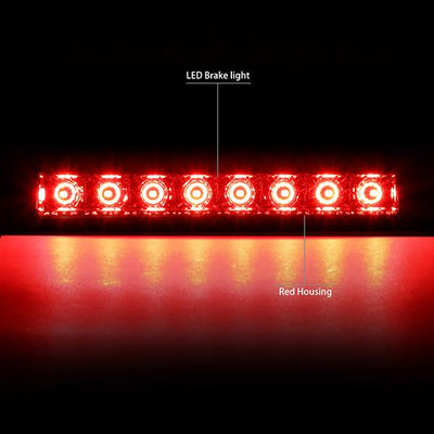 D-Motoring - 07-17 Jeep PatriotThird Brake Light - Full LED - Red Lens - Plug-n-Play - 2