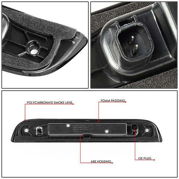 D-Motoring - 07-17 Jeep PatriotThird Brake Light - Full LED - Smoked Lens - Plug-n-Play - 4