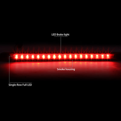 D-Motoring - Third Brake Light - LED - Black Housing - Smoked Lens - Plug-n-Play - Chevy Blazer / Suburban / Tahoe - 2