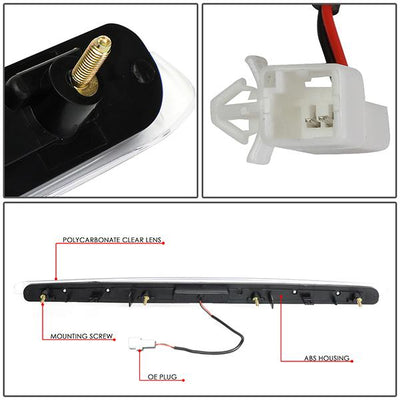 D-Motoring - 05-10 Scion tCThird Brake Light - 3D LED Bar - Clear Lens - Plug-n-Play - 4