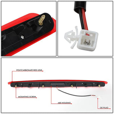 D-Motoring - 05-10 Scion tCThird Brake Light - 3D LED Bar - Red Lens - Plug-n-Play - 4