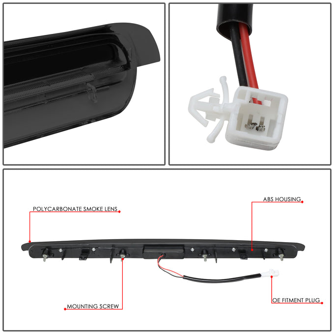 D-Motoring - Third Brake Light - LED - Black Housing - Smoked Lens - Plug-n-Play - 05-10 Scion tC - 4