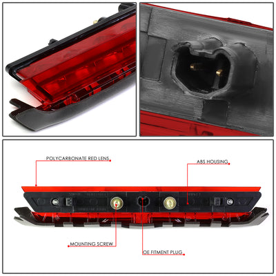 D-Motoring - Third Brake Light - LED - Red Lens - Plug-n-Play - 11-16 Scion tC - 4