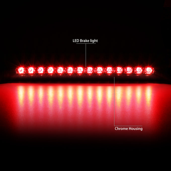 D-Motoring - 98-07 Toyota Land CruiserThird Brake Lights - Full LED - Chrome Housing - Clear Lens - 2