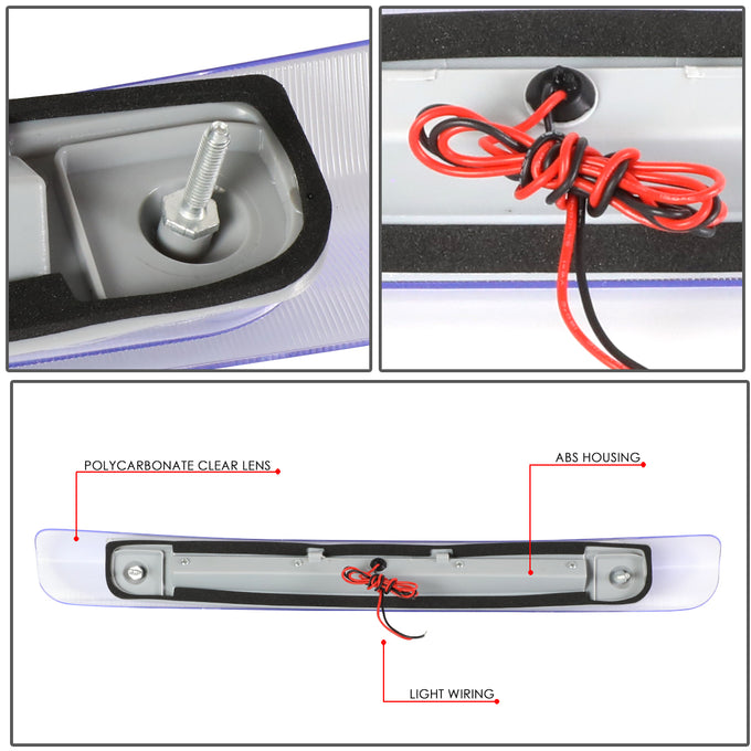 D-Motoring - 98-07 Toyota Land CruiserThird Brake Lights - Full LED - Chrome Housing - Clear Lens - 4