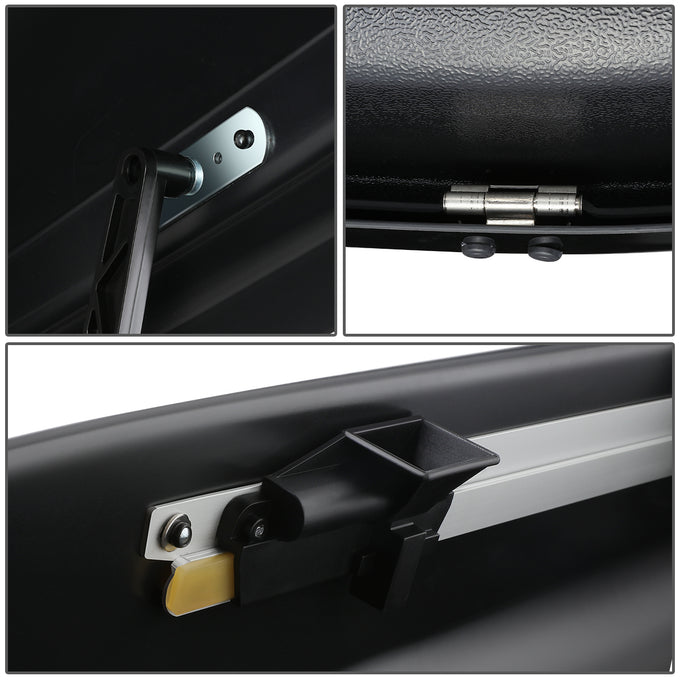 Glossy Roof Cargo Carrier Travel Storage Box with Lock<br>Fits model w/ Roof Rails Only