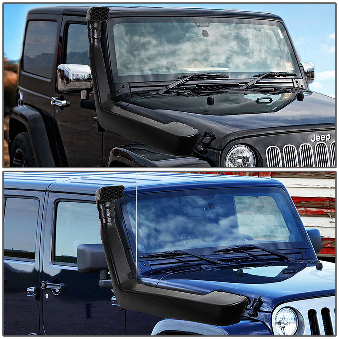 D-Motoring - Car Snorkel Tube - With Air Ram - Black - 07-11 Jeep Wrangler JK - 5
