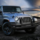 Black Front Bumper Replacement Grille Guard - 87-06 Jeep Wrangler - 4X4-T121-BK
