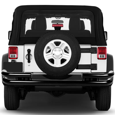 D-Motoring - Rear Bumper Guard - Stainless Steel - Black - 87-06 Jeep Wrangler - 1