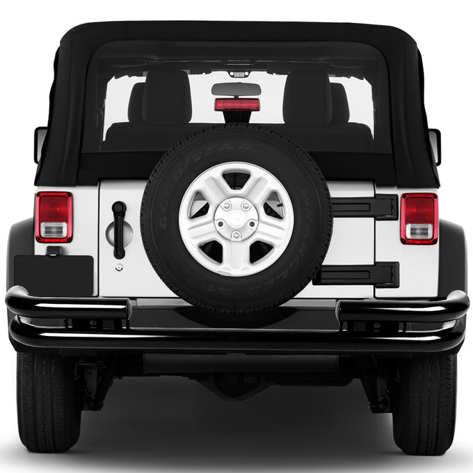 D-Motoring - Rear Bumper Guard - Stainless Steel - Black - 87-06 Jeep Wrangler - 1