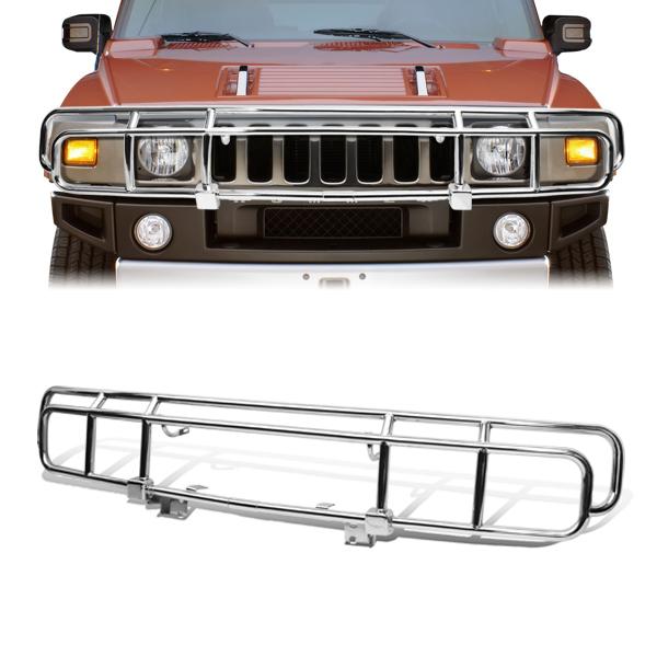 03-09 Hummer H2 Factory Style Brush Grille Guard - Stainless Steel
