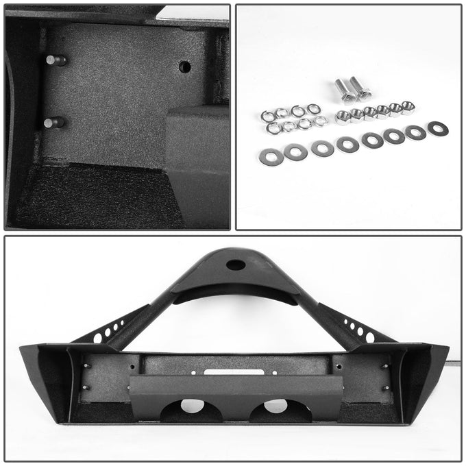 D-Motoring - Front Bumper - Stubby Width Style - 07-17 Jeep Wrangler - 5