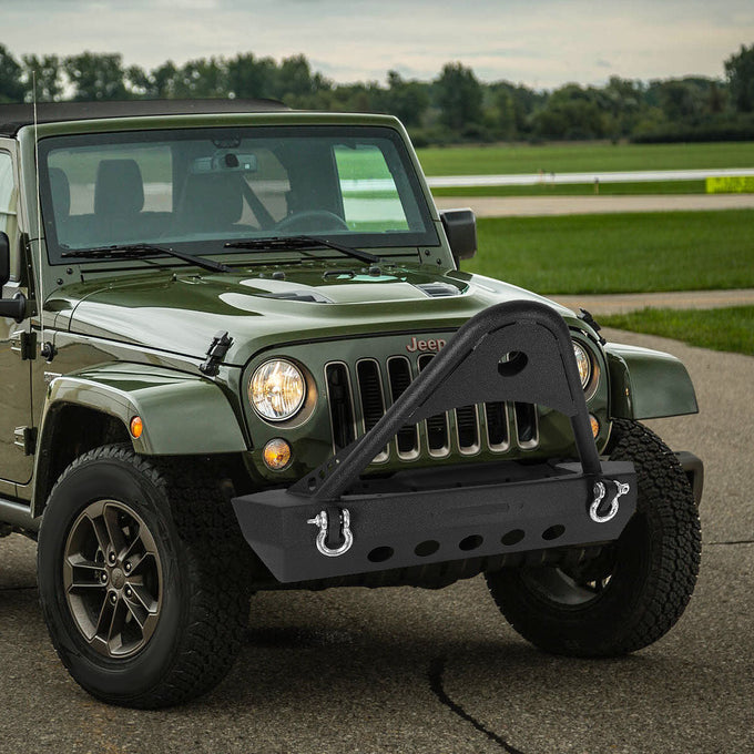 D-Motoring - Front Bumper - Stubby Width Style - 07-17 Jeep Wrangler - 1