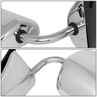 Chrome Manual Side View Mirror (Left) <br>73-91 Chevy/GMC C/K Pickup, Suburban, Blazer, Jimmy