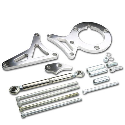 D-Motoring - Alternator & Power Steering Bracket - Polished - 79-95 Ford Mustang 5.0L - 4