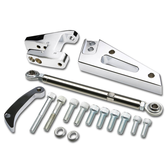 D-Motoring - Alternator Bracket - Chrome - Chevy SBC Short Water Pump SWP - 1